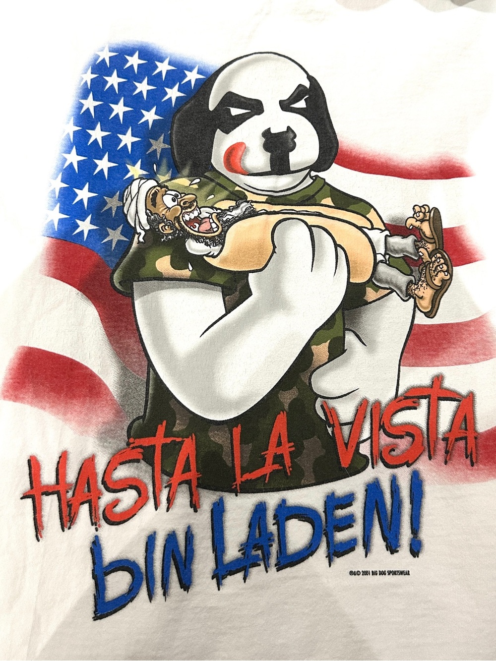 Vintage 2002 Big Dog “Hasta la vista Bin Laden” Parody T-shirt